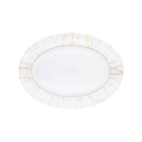 Plat ovale Fil d'or en porcelaine - Or