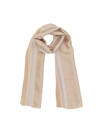 Étole rayée en soie - Multi Beige
