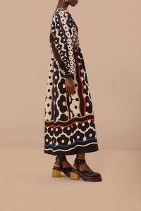 DJV_Farm Daisy Multicolor Robes midi - Farm Daisy Multicolor