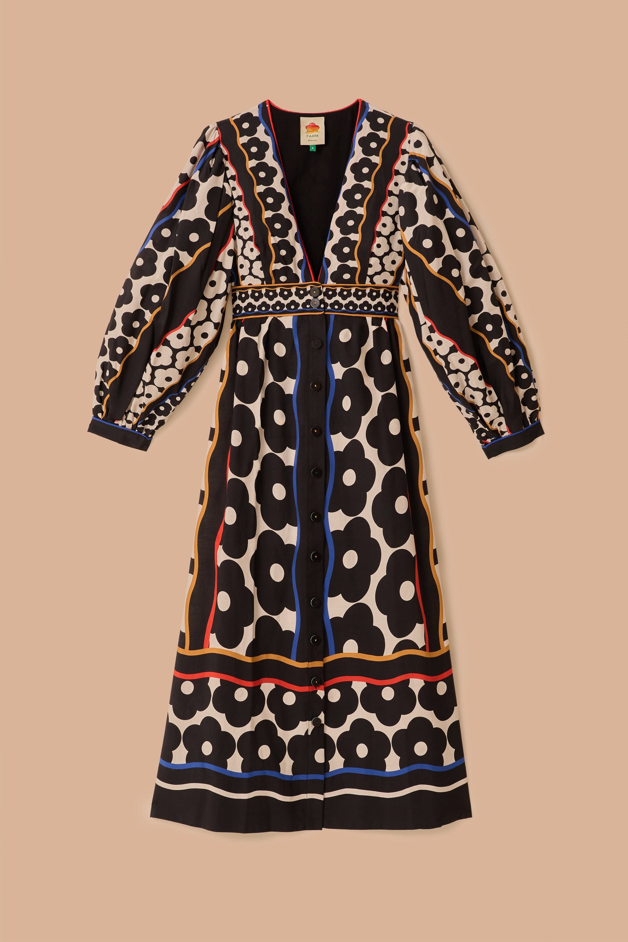 DJV_Farm Daisy Multicolor Robes midi - Farm Daisy Multicolor