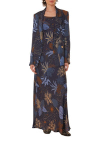 DJV_Night Jungle Navy Blue Robes longues - Night Jungle Navy Blue