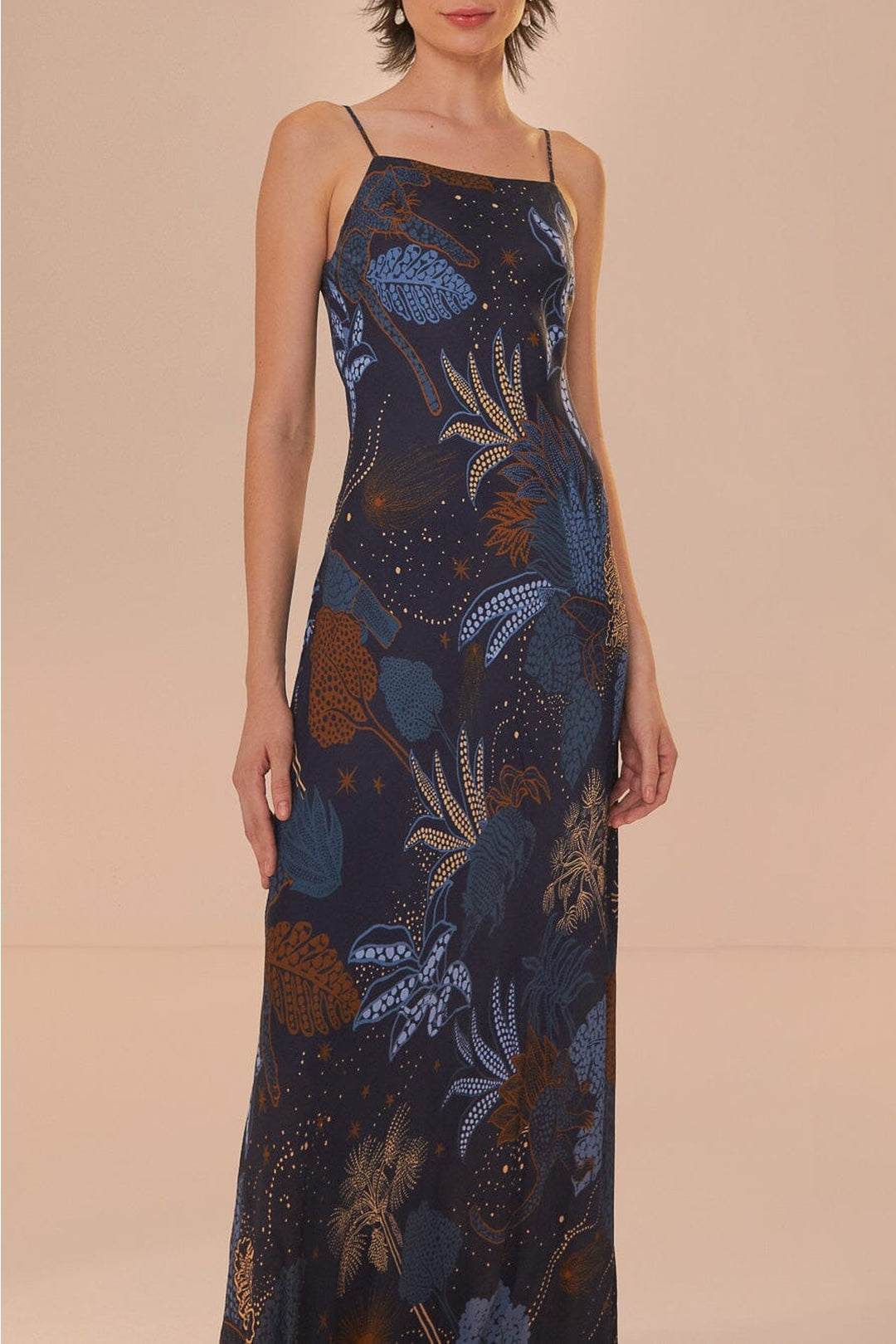 DJV_Night Jungle Navy Blue Robes longues - Night Jungle Navy Blue