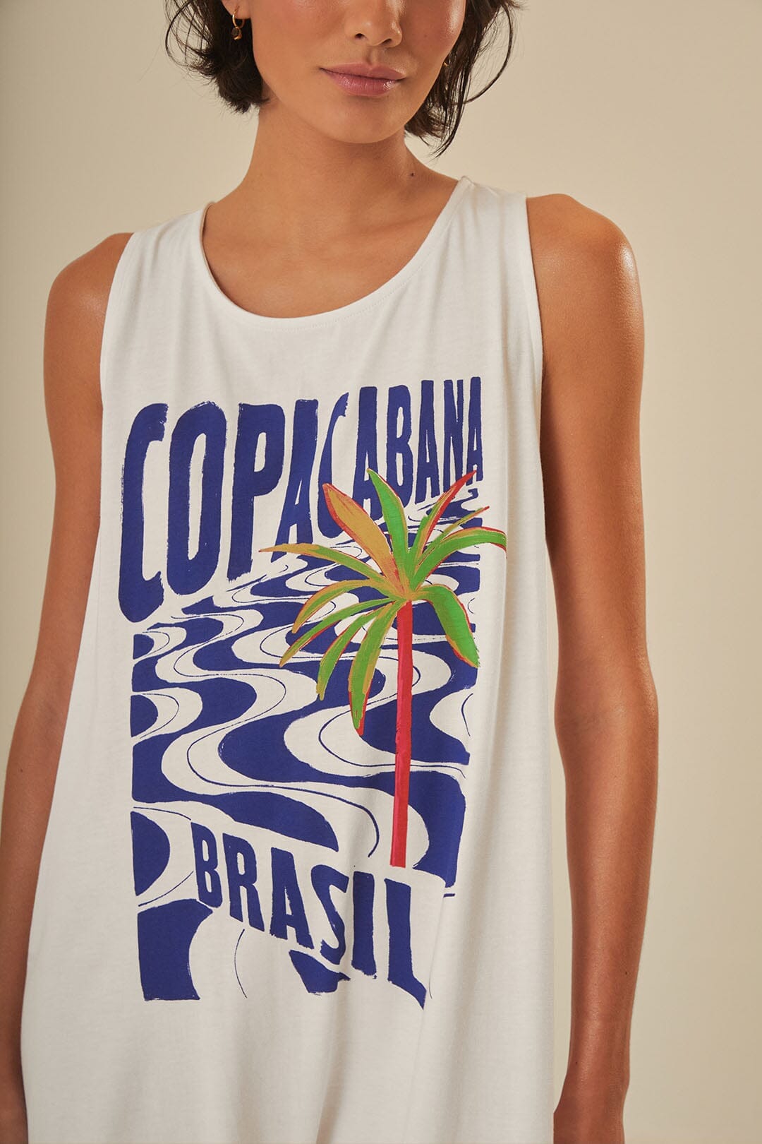 Copacabana Off White Jersey - White