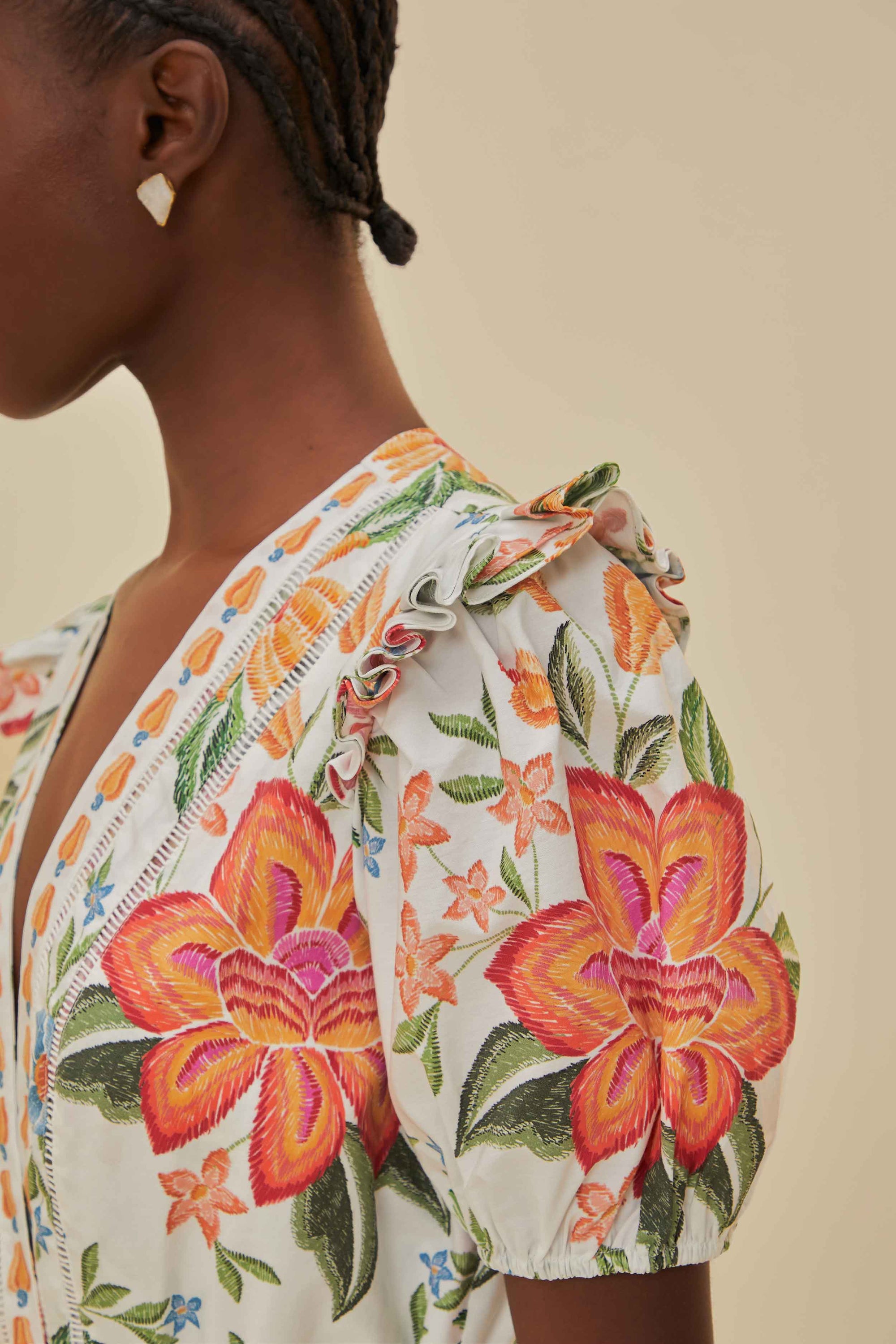 DJV_Bloom Garden Off White Robes courtes - Bloom Garden Off White