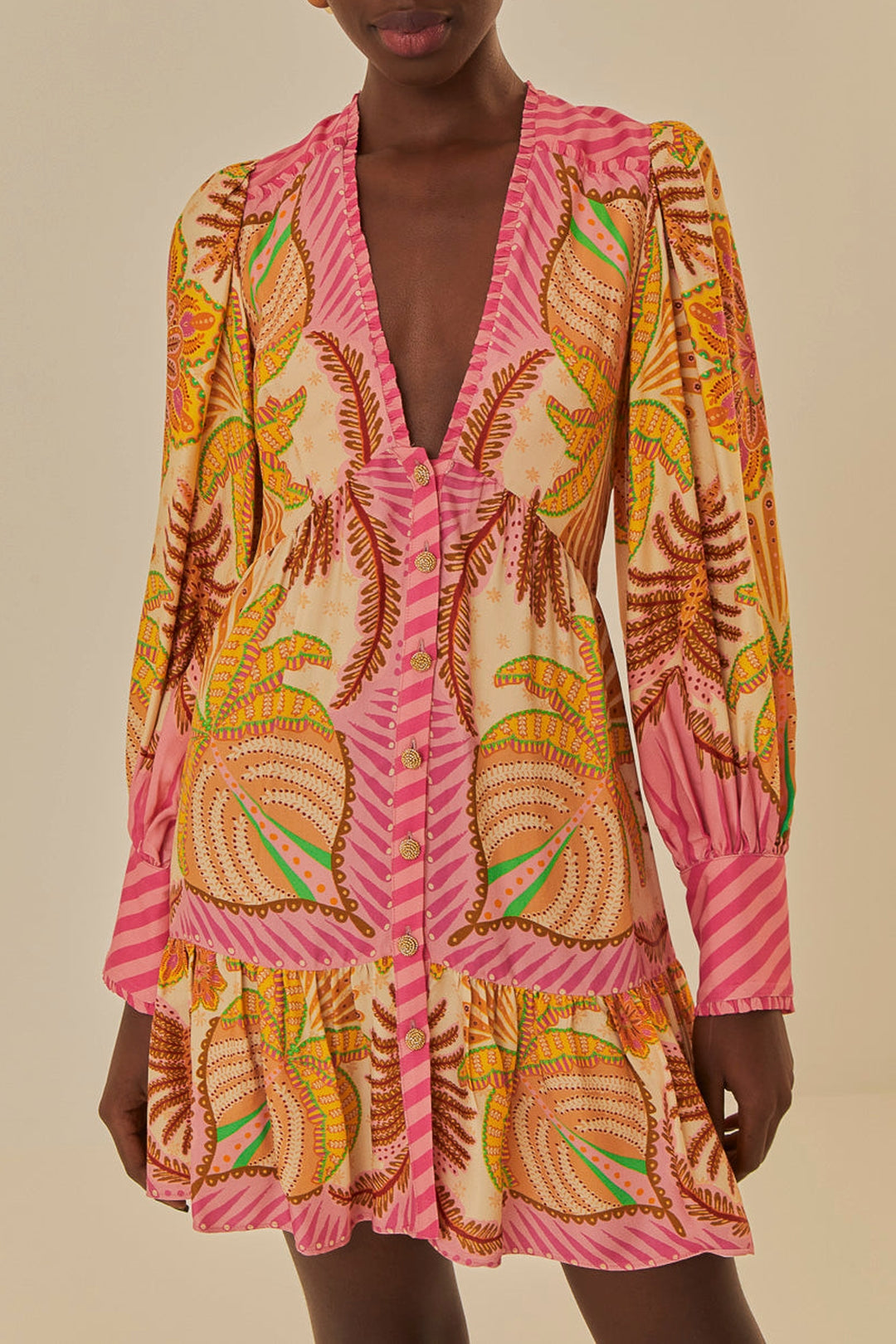 DJV_Palm Scarf Sand Robes courtes - Palm Scarf Sand