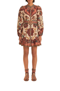 Riad cotton short dress - Pink