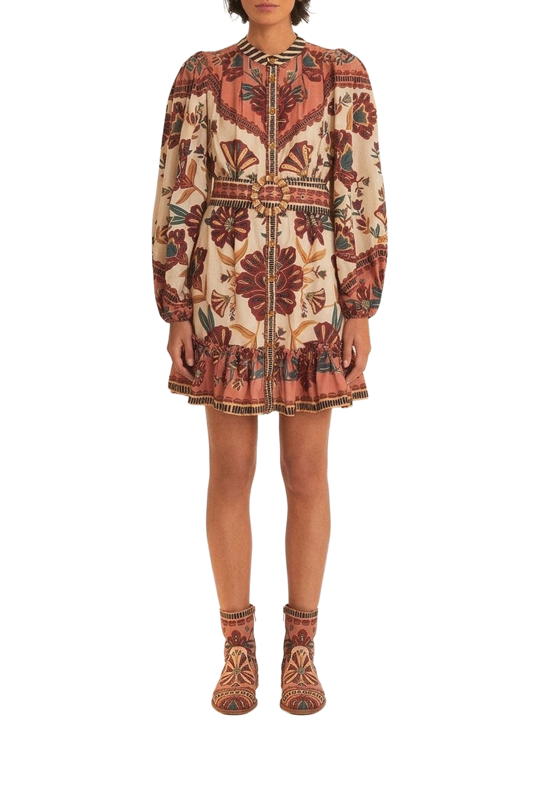 Riad cotton short dress - Pink