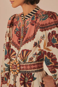 Riad cotton short dress - Pink