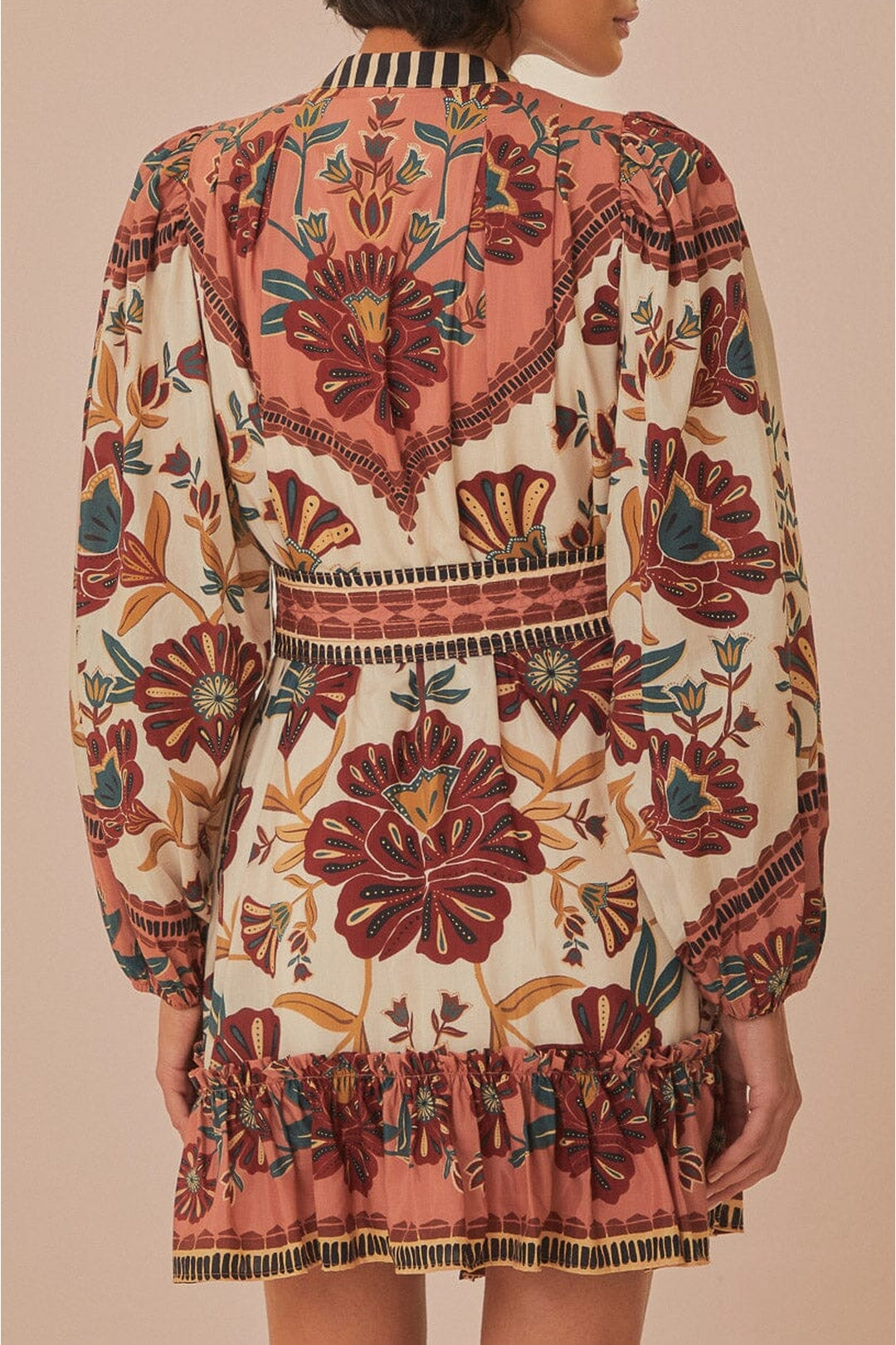Riad cotton short dress - Pink