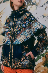 Veste de ski à volants - Bleu