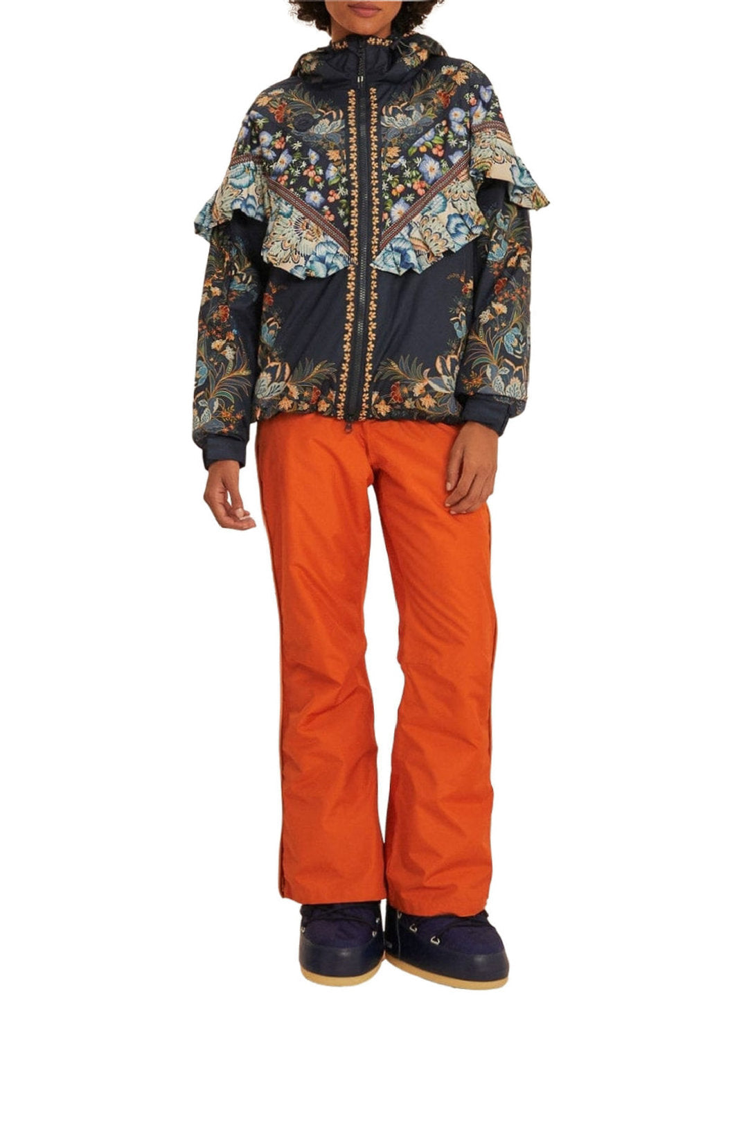 Veste de ski à volants - Bleu
