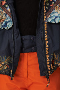 Veste de ski à volants - Bleu