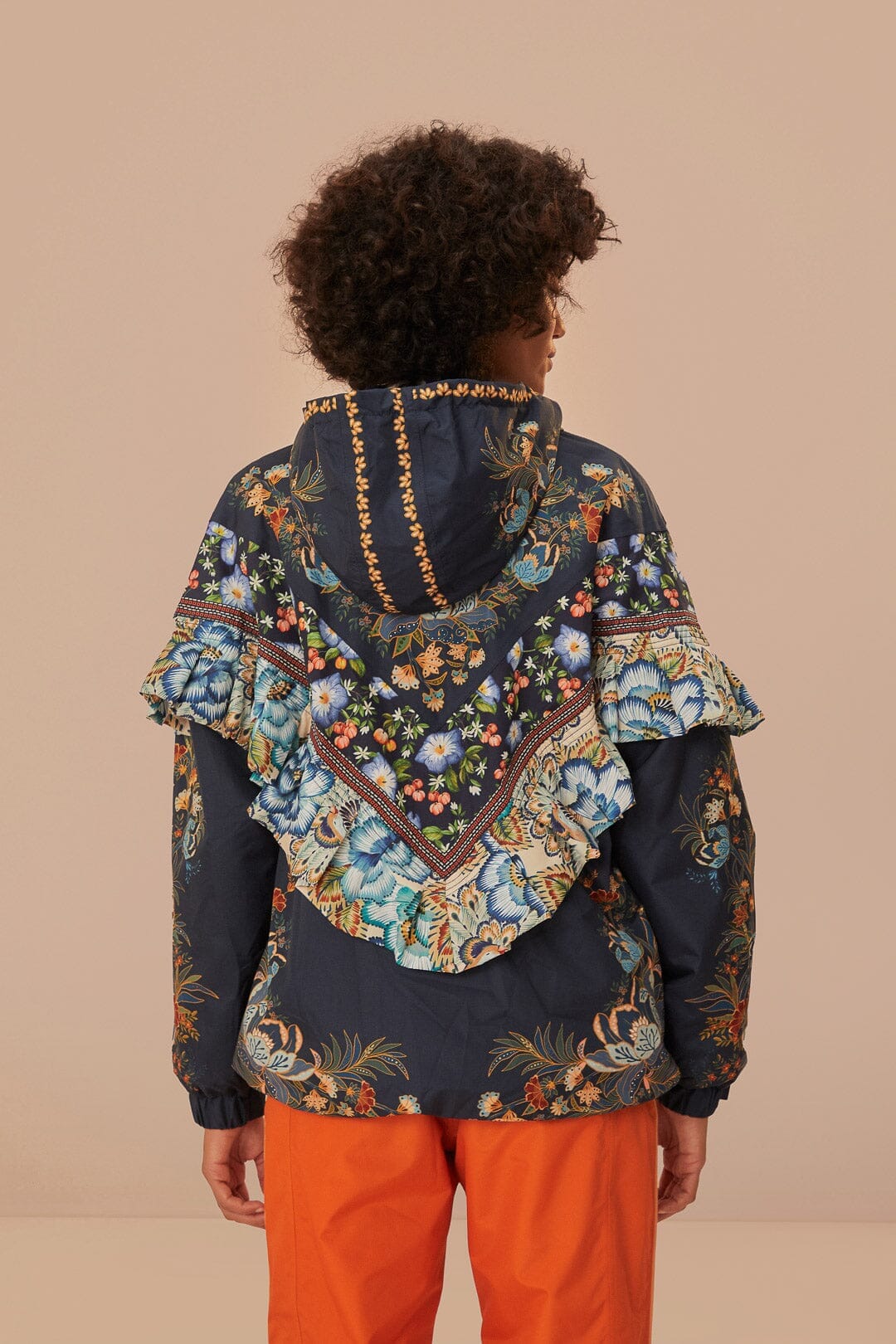 Veste de ski à volants - Bleu