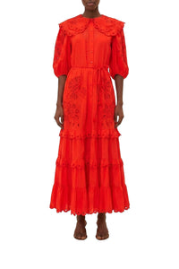 Robe midi Humming Bird - Rouge