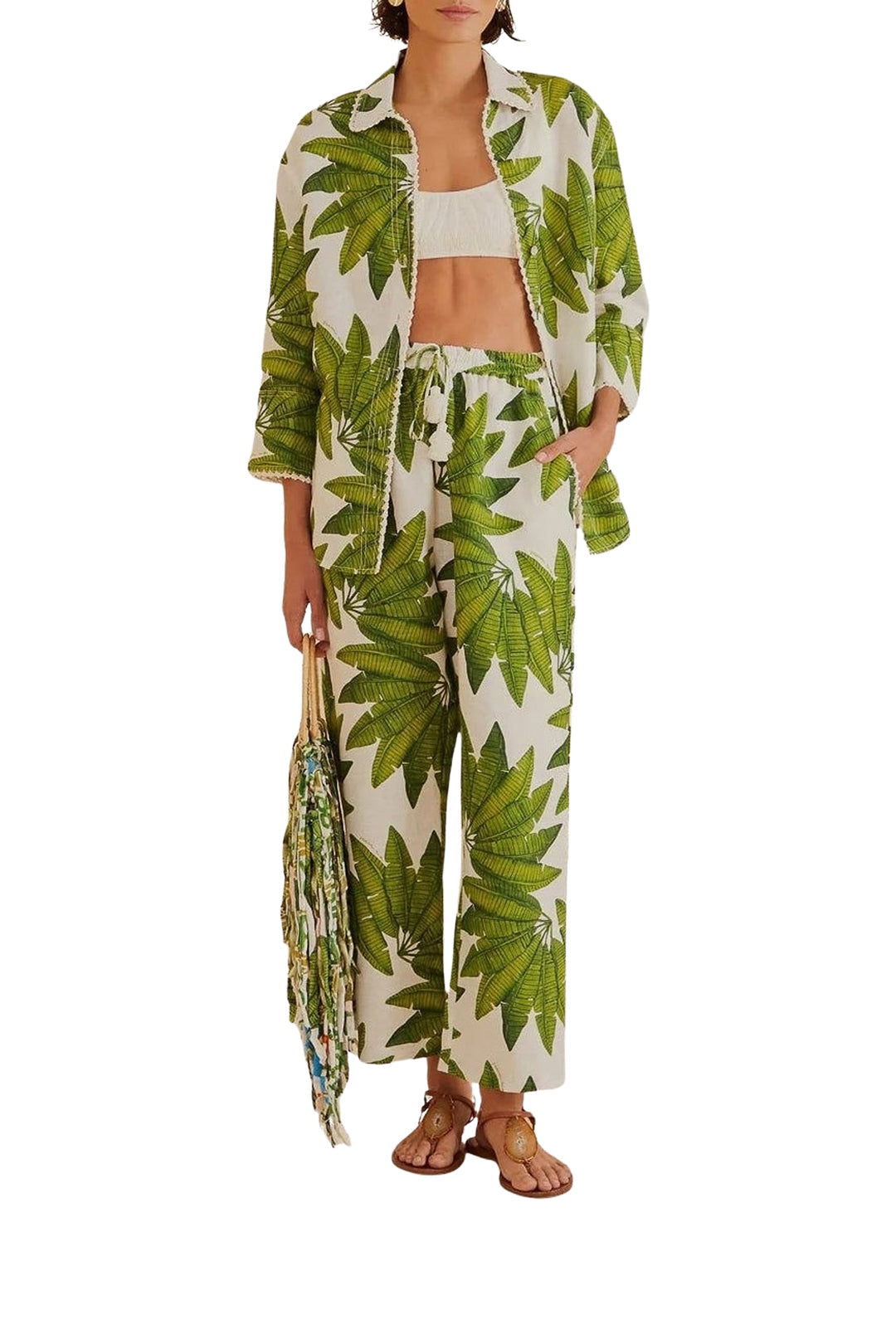 DJV_Palm Fan Off White Beachwear - Palm Fan Off White