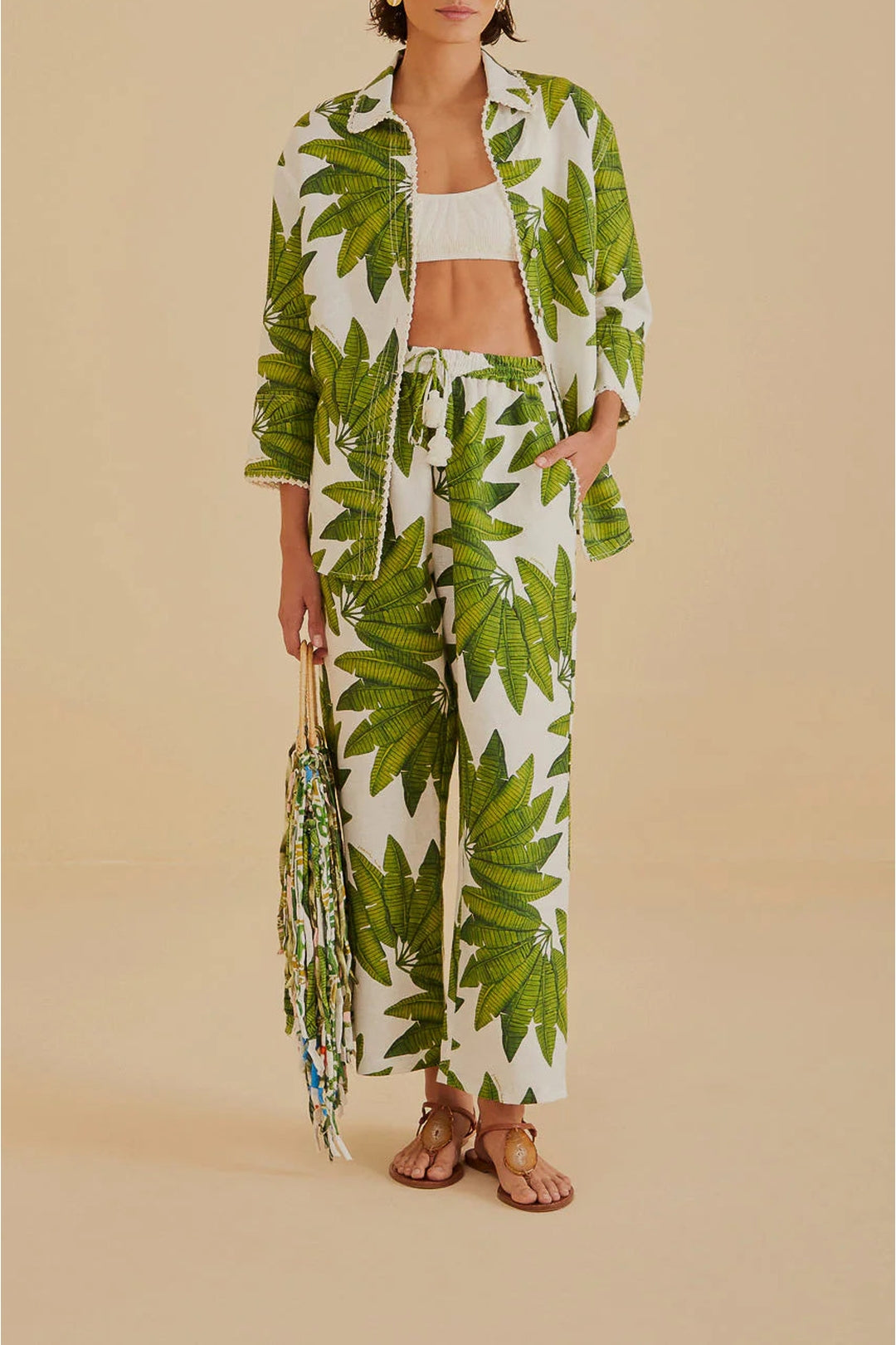 DJV_Palm Fan Off White Beachwear - Palm Fan Off White
