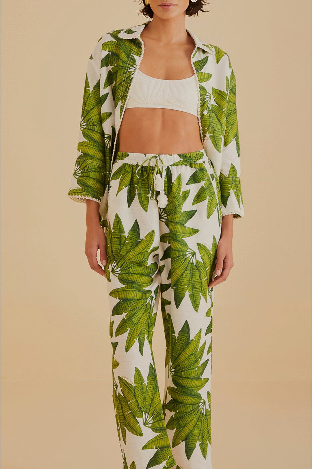 DJV_Palm Fan Off White Beachwear - Palm Fan Off White