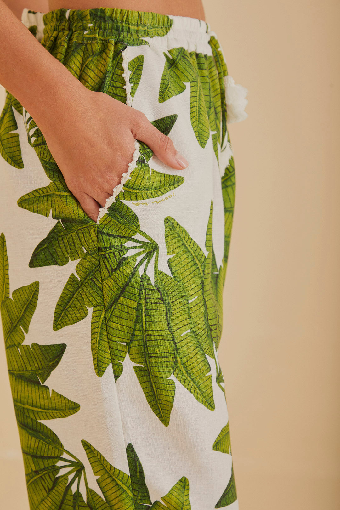 DJV_Palm Fan Off White Beachwear - Palm Fan Off White