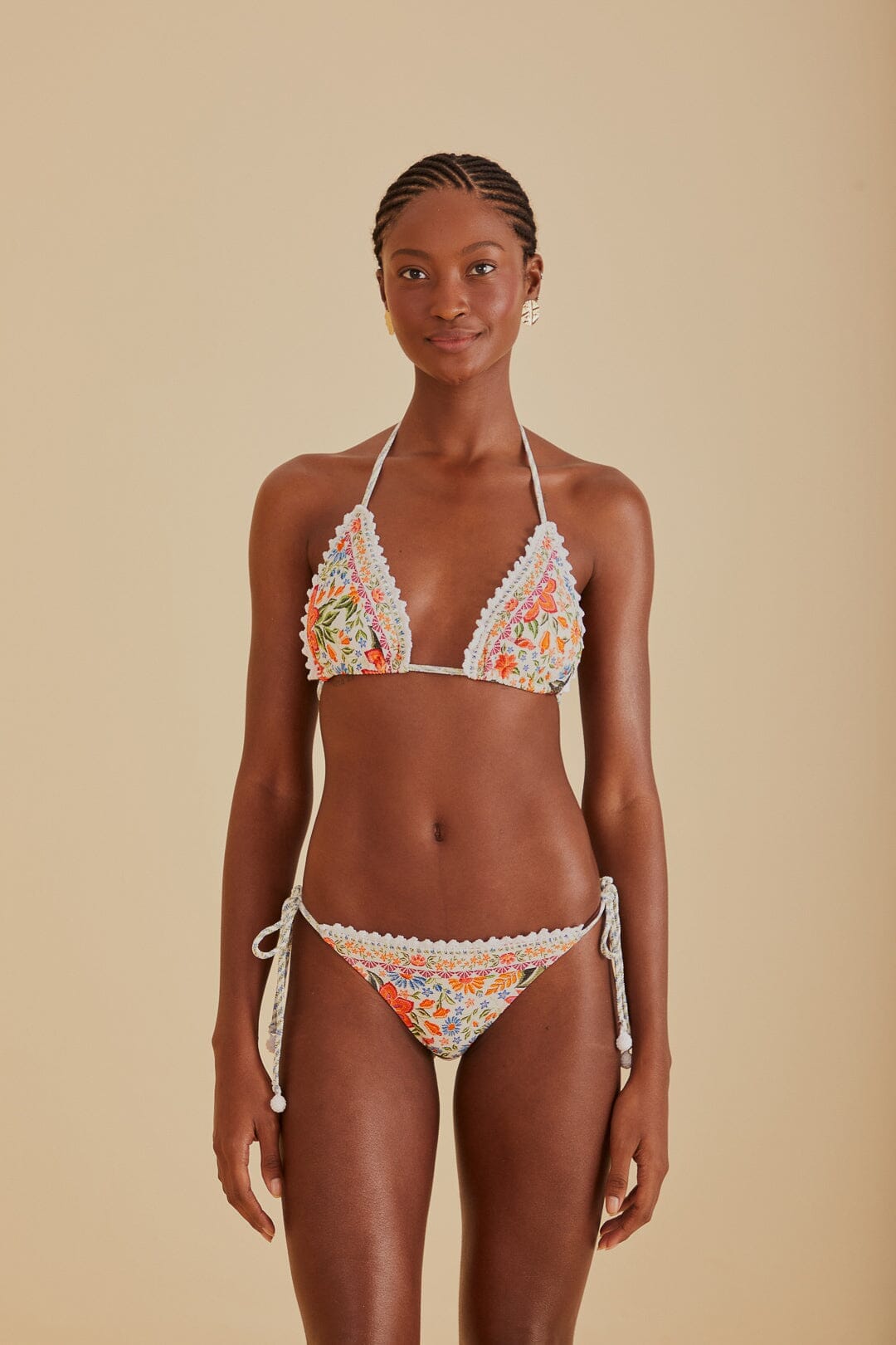 Bloom Garden Off White Beachwear - Bloom Garden Off White