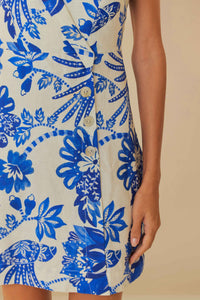 NEW_Floral Birds Off-White Robes courtes - Floral Birds Off-White