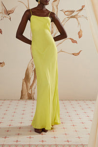 MEDIA OFF LINE_Robe longue Néon sans manches - Vert