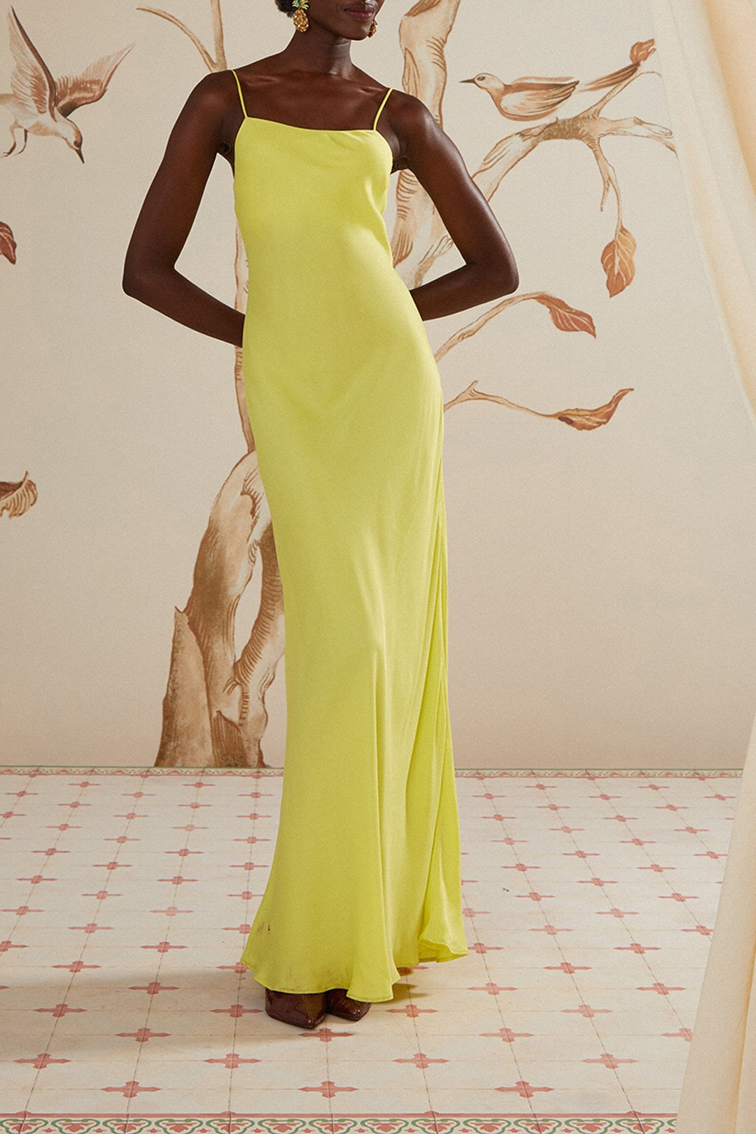 MEDIA OFF LINE_Robe longue Néon sans manches - Vert
