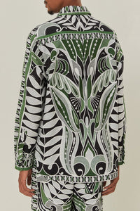 Chemise unisexe en dentelle et coton - Noir