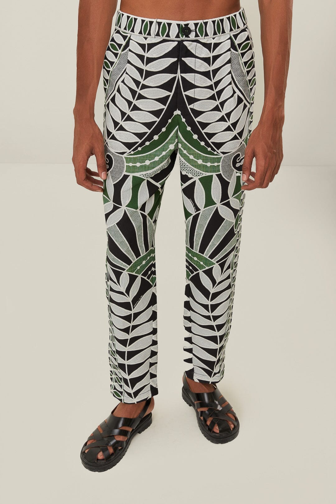 Pantalon unisexe en dentelle et coton - Noir