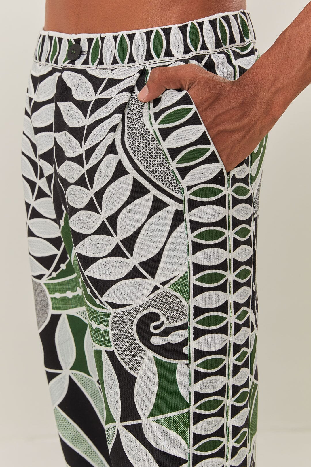 Pantalon unisexe en dentelle et coton - Noir