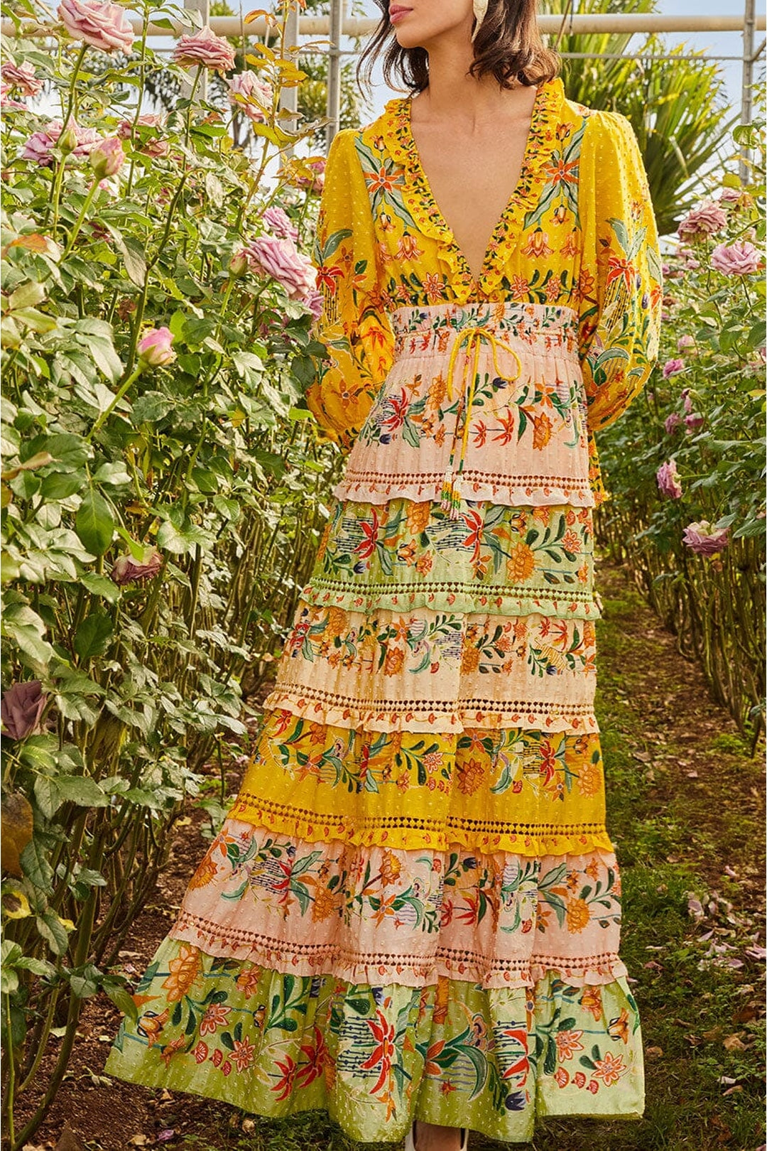 DJV_Delicate Flowers Stripes Robes longues - Delicate Flowers Stripes