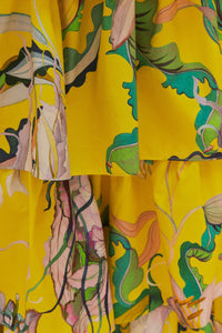 Jupe longue Jellyfish Bouquet en coton - Jaune