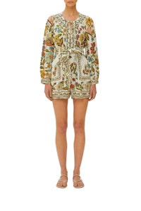 BADVIEW_DJV_Botanicals Off White Robes courtes - Botanicals Off White