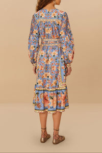 Superbloom Blue Robe midi - Superbloom Blue
