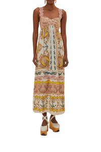 Robe longue Maritime Magic en lin - Blanc