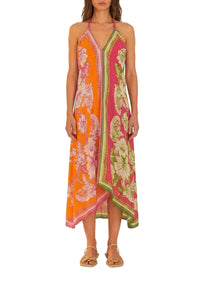 Robe midi Floral Elegance - Multicolore