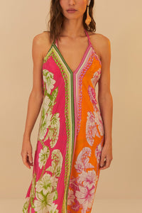 Robe midi Floral Elegance - Multicolore