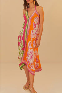Robe midi Floral Elegance - Multicolore