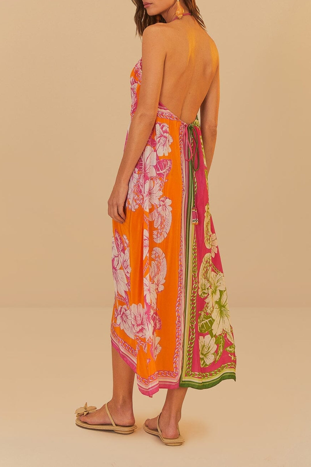 Robe midi Floral Elegance - Multicolore