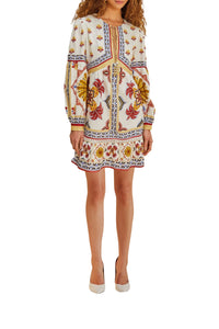 Marys Tiles Off White Robe courte - Marys Tiles Off White