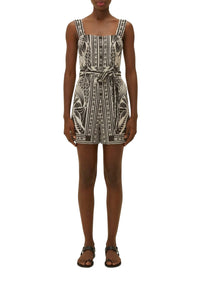 Combi-short Elegance en lin - Noir