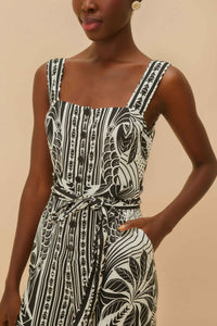 Combi-short Elegance en lin - Noir