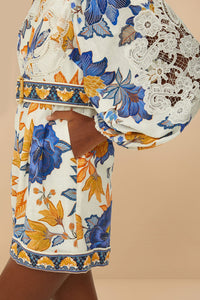 DJV_Flowers Off White Robes courtes - Flowers Off White
