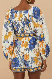 DJV_Flowers Off White Robes courtes - Flowers Off White