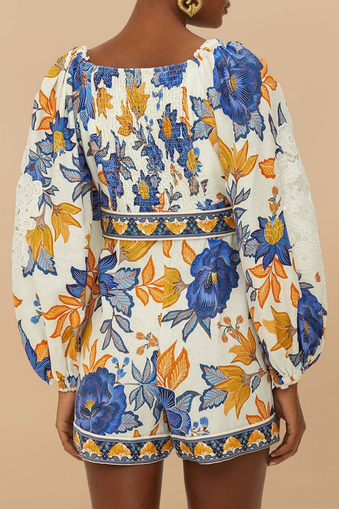DJV_Flowers Off White Robes courtes - Flowers Off White