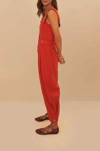 Combinaison asymétrique en coton - Orange