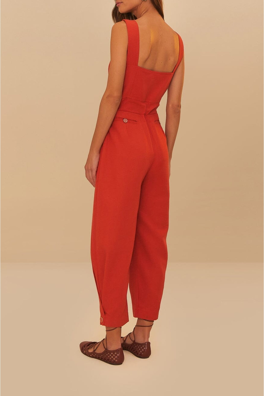 Combinaison asymétrique en coton - Orange