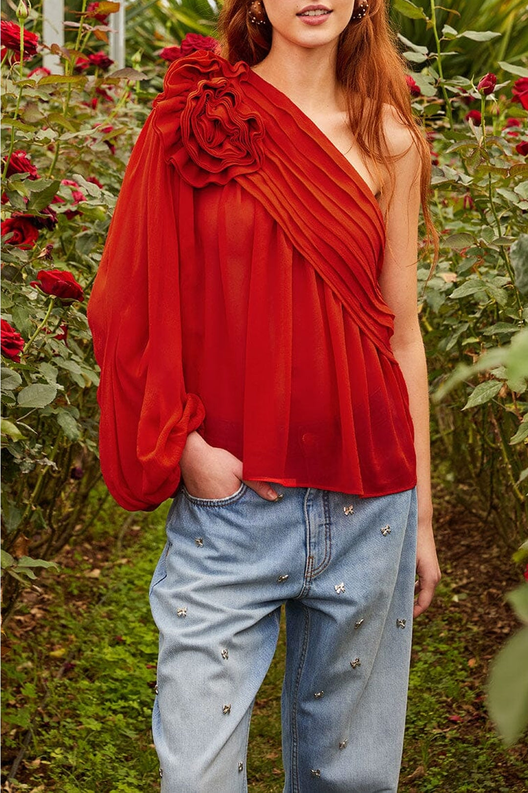 DJV_Red Tops & T-Shirts - Red