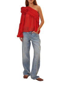 DJV_Red Tops & T-Shirts - Red