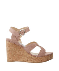Sandales Aleili 120 en cuir nubuck à imprimé - Blush