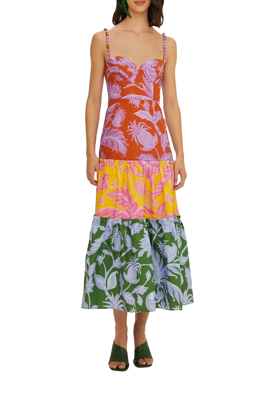 Robe longue Tropical Swing en coton - Multicolore